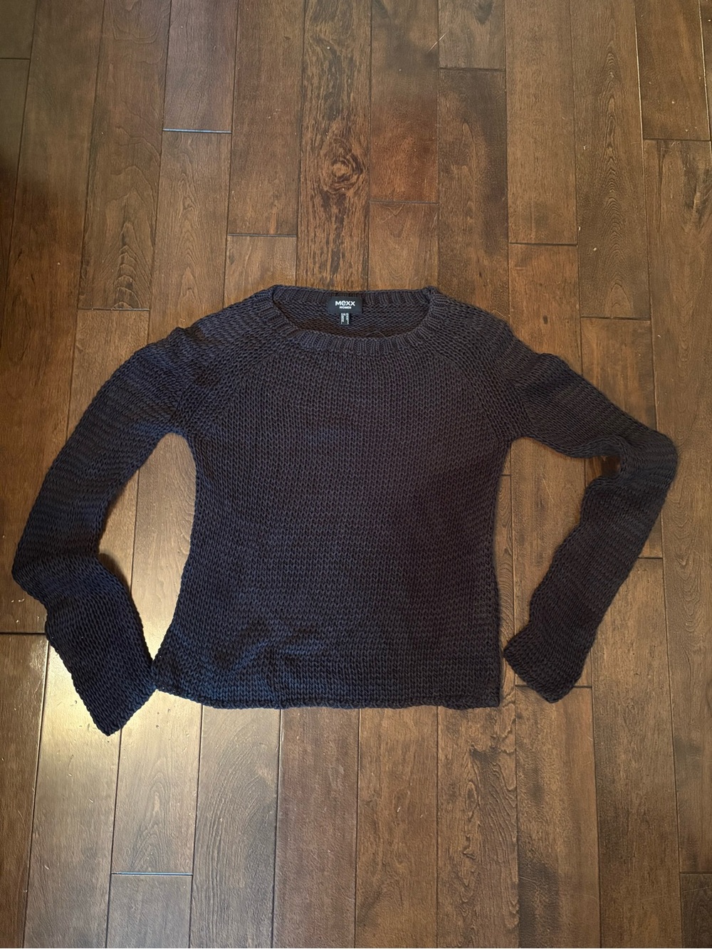 Vintage Mexx Open Knit Sweater - Dark Charcoal / Black - Size XS